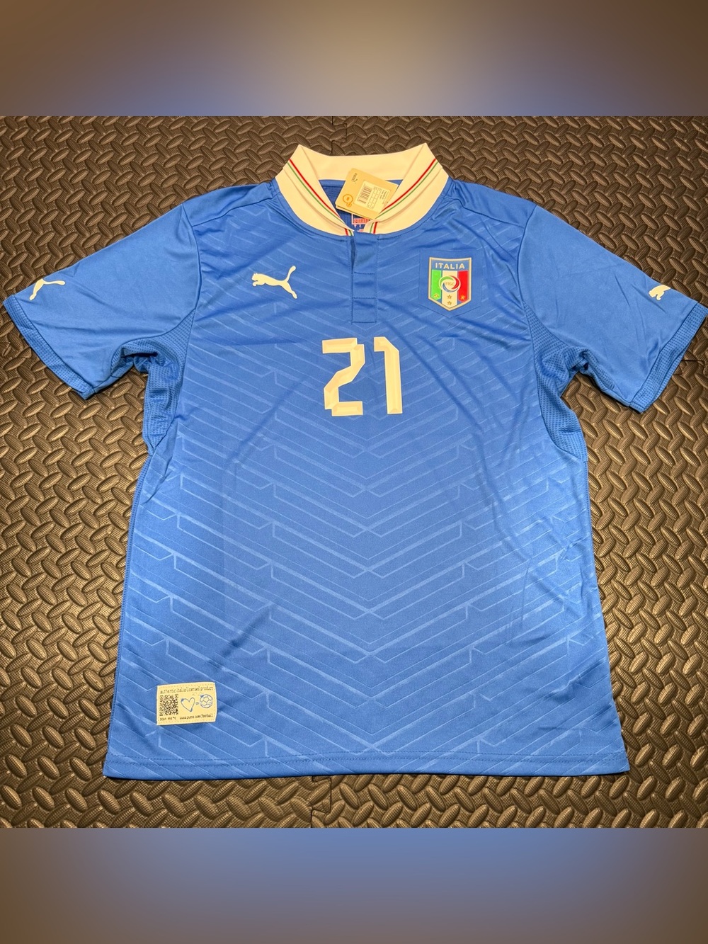Andrea Pirlo Italy Home Retro Jersey #21 Vintage Style (Runs Small)